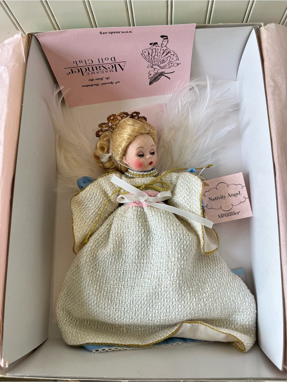 Madame Alexander Nativity Angel Doll #42395 NIB NRFB Pristine w/ Tag & Hair Net